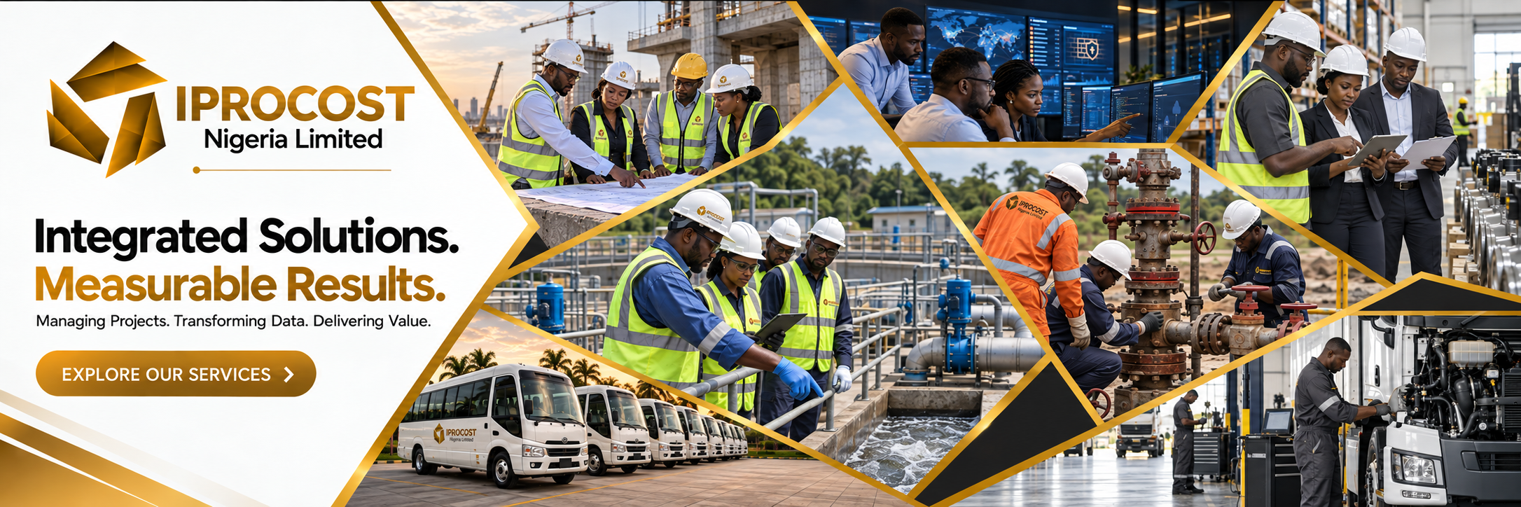 IPROCOST teams delivering construction, technology, wastewater, oil well, fleet, and automotive solutions